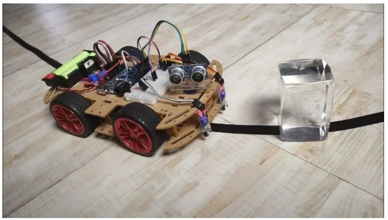 How to make Line Follower with Obstacle Avoiding Car Project